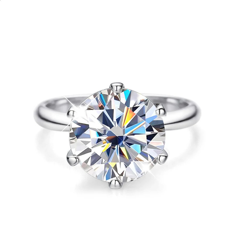Knobspin Original 925 Sterling Silver Ring Diamonds med certifikat Fina smycken Bröllopsengagemang för kvinnor 240202
