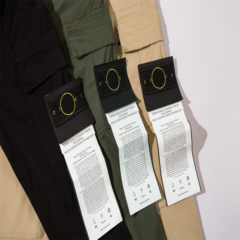 23Designer new autumn stone zipper pocket elastic cargo pants high-end men's casual pants30-36