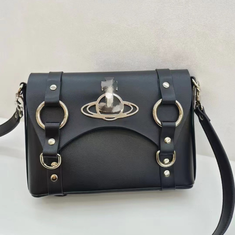 Borse firmate da donna Borsa a tracolla Saturn 2024 Nuova borsa da motociclista Hottie punk retrò Borsa a tracolla con una spalla