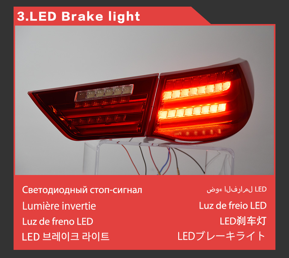 Toyota Reiz 자동차의 LED 회전 신호 테일 램프 2010-2020 Mark X 후면 브레이크 리버스 라이트 자동차 액세서리