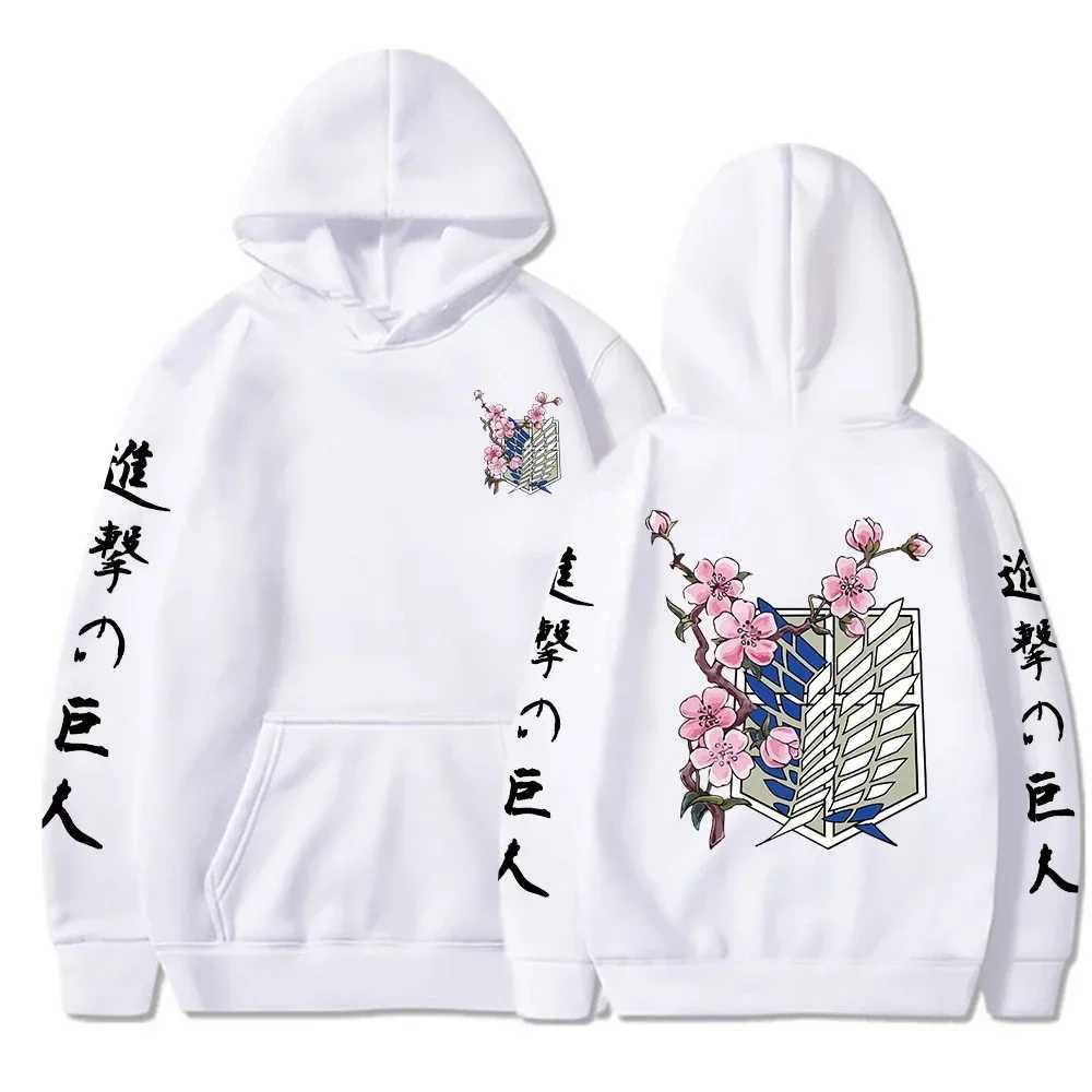 Felpe con cappuccio da uomo Felpe Anime giapponesi Attack on Titan Felpe con cappuccio Felpa Pullover Graphic Tuta da donna Felpa da uomo Felpa con cappuccio Bambini Ragazzi Vestiti Cappotto T240217