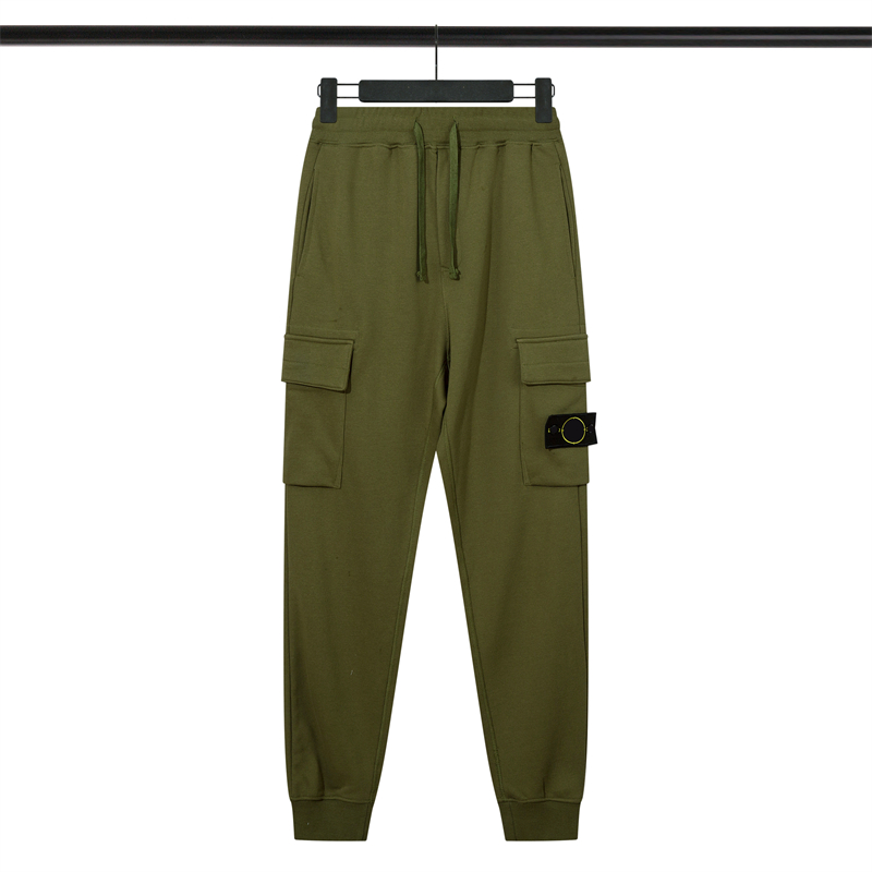 2023 Designer nuovi pantaloni cargo elastici con tasca con cerniera in pietra autunnale pantaloni casual da uomo di fascia altaM-XXL