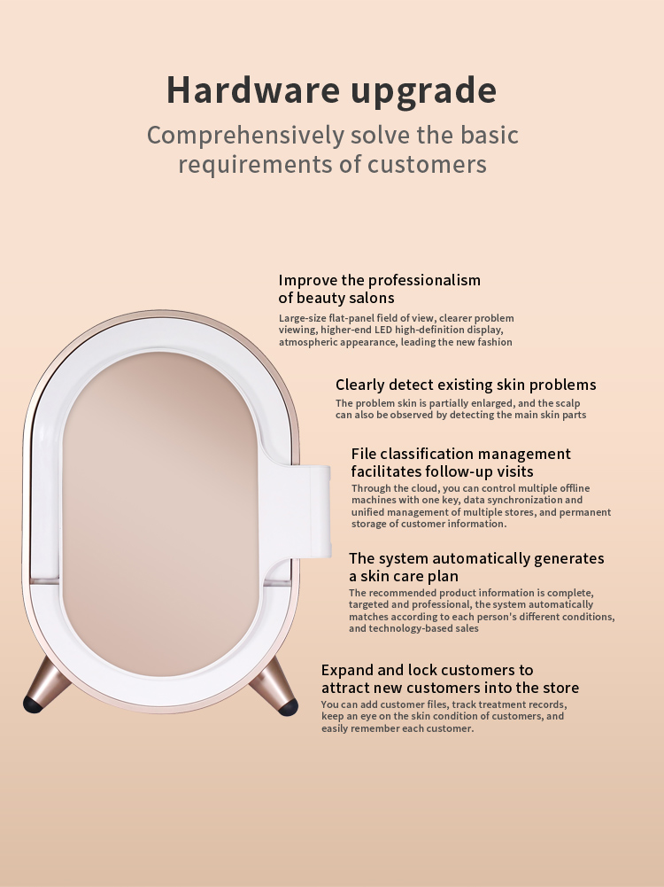 Analyseur de peau Intelligent à miroir magique, nouvelle génération 2024, Machine d'analyse de la peau du visage, équipement de beauté