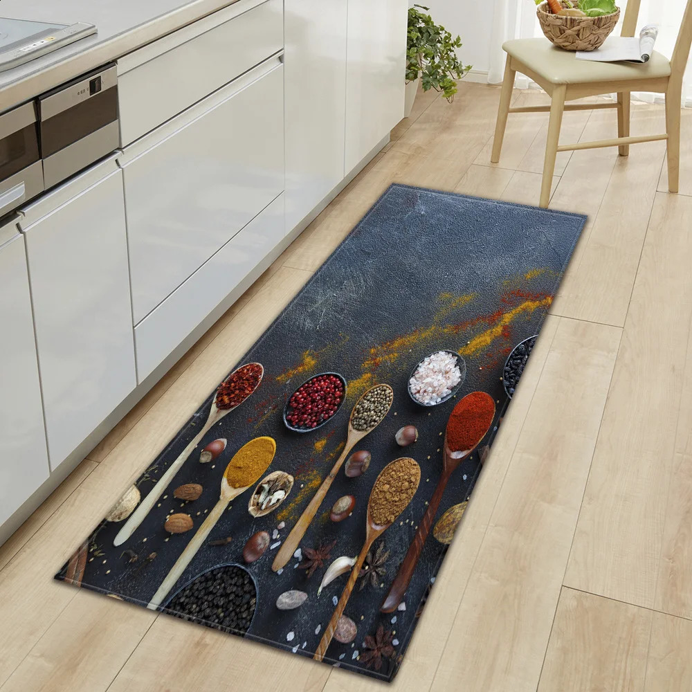 Modern Kitchen Mat Home Entrance Doormat Hallway Bedroom Living Room Decoration Floor Carpet Balcony Bathroom Anti-Slip Long Rug 240122