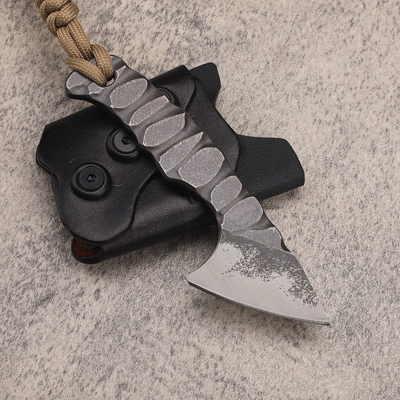 MLA0224 High End Stałe nóż ostrza DC53 Stone Blade Blade Pełna stalowa uchwyt stalowy EDC Pocket Pocket Mini topór z kydex