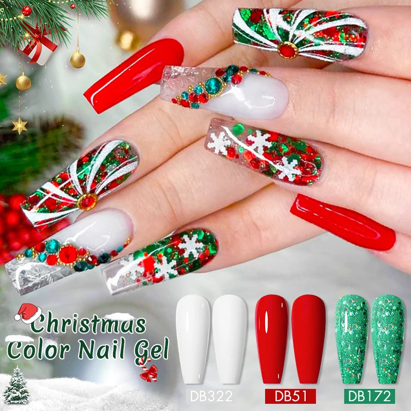 Mtssii Natal Gel Nail Polish Set Kit Glitter Inverno 150 Cores UV LED Nail Art Gel Semi Permanente Base Top Coat 240127