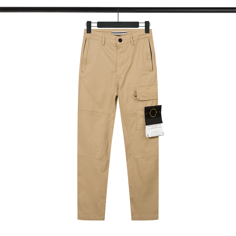 23 Pantaloni cargo elastici con tasca con cerniera in pietra di design nuovo autunno Pantaloni casual da uomo di fascia alta30-36