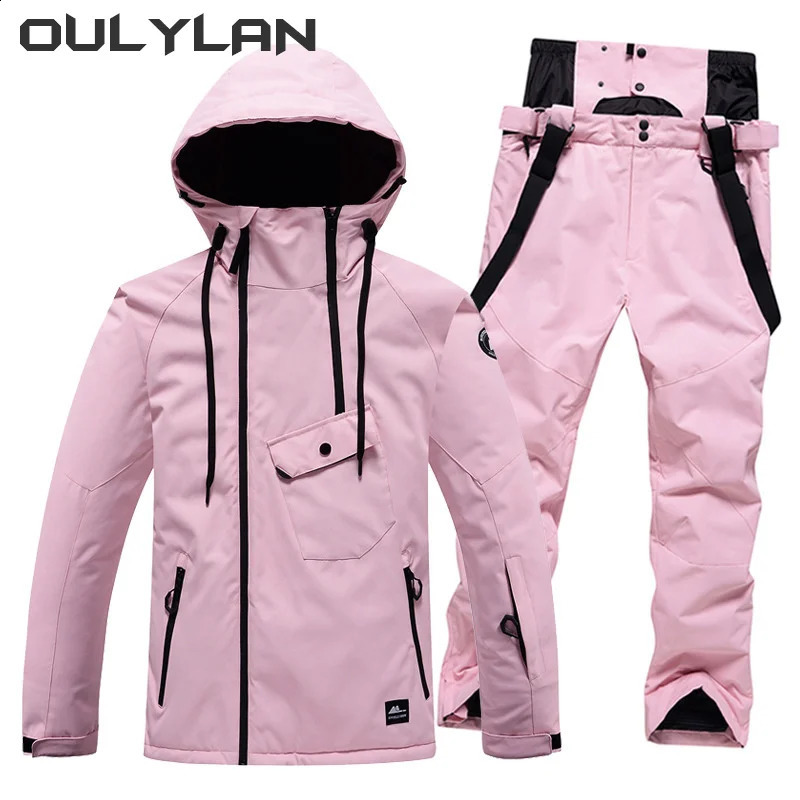 Oulylan Tuta da neve impermeabile uomo Donna Tuta da sci invernale Costumi Abbigliamento da snowboard Completi da sci Giacche e pantaloni invernali 240122