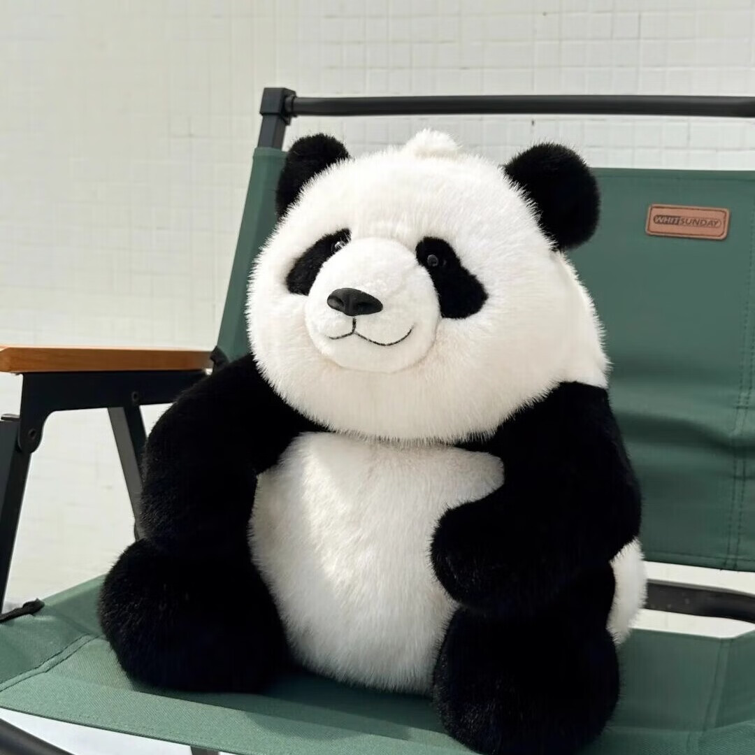 Poupée Panda en peluche Souvenir, cadeau d'anniversaire Panda noir et blanc