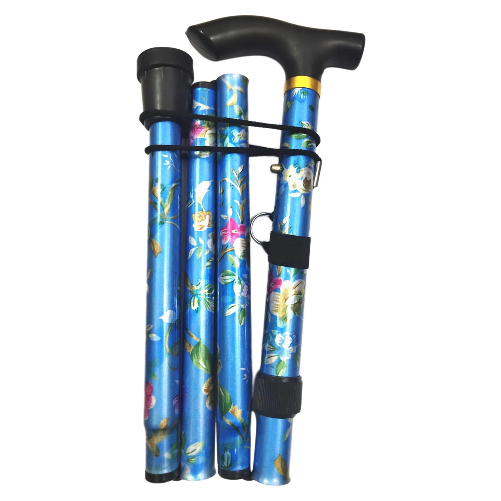 Multifunction Walking Stick Trekking Poles Telescopic Fold Crutches Hiking Crutch Elderly Metal Cane Outdoor 240127