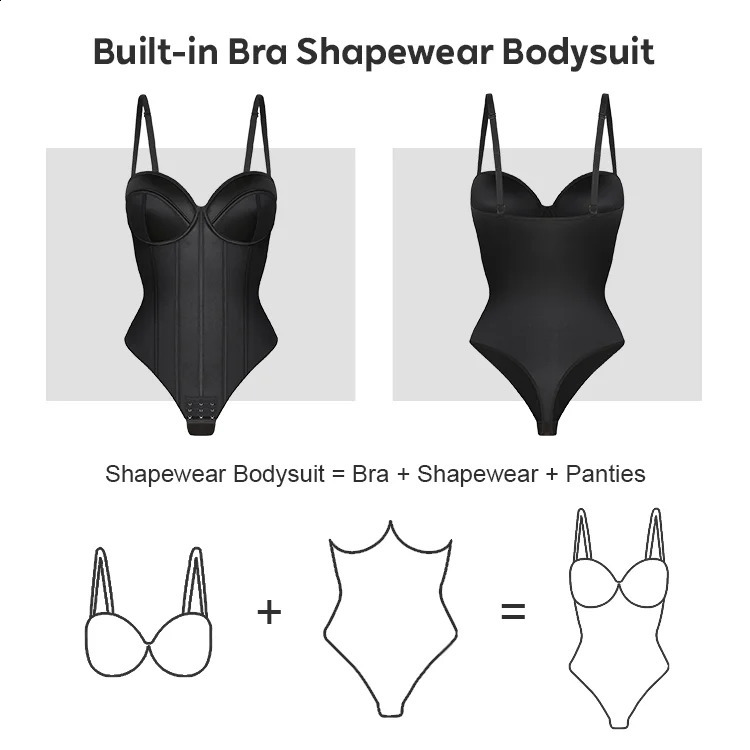 Outwear corpo shaper fajas colombianas seamles cupped strapless bodysuit emagrecimento cintura trainer brafree shapewear 240130