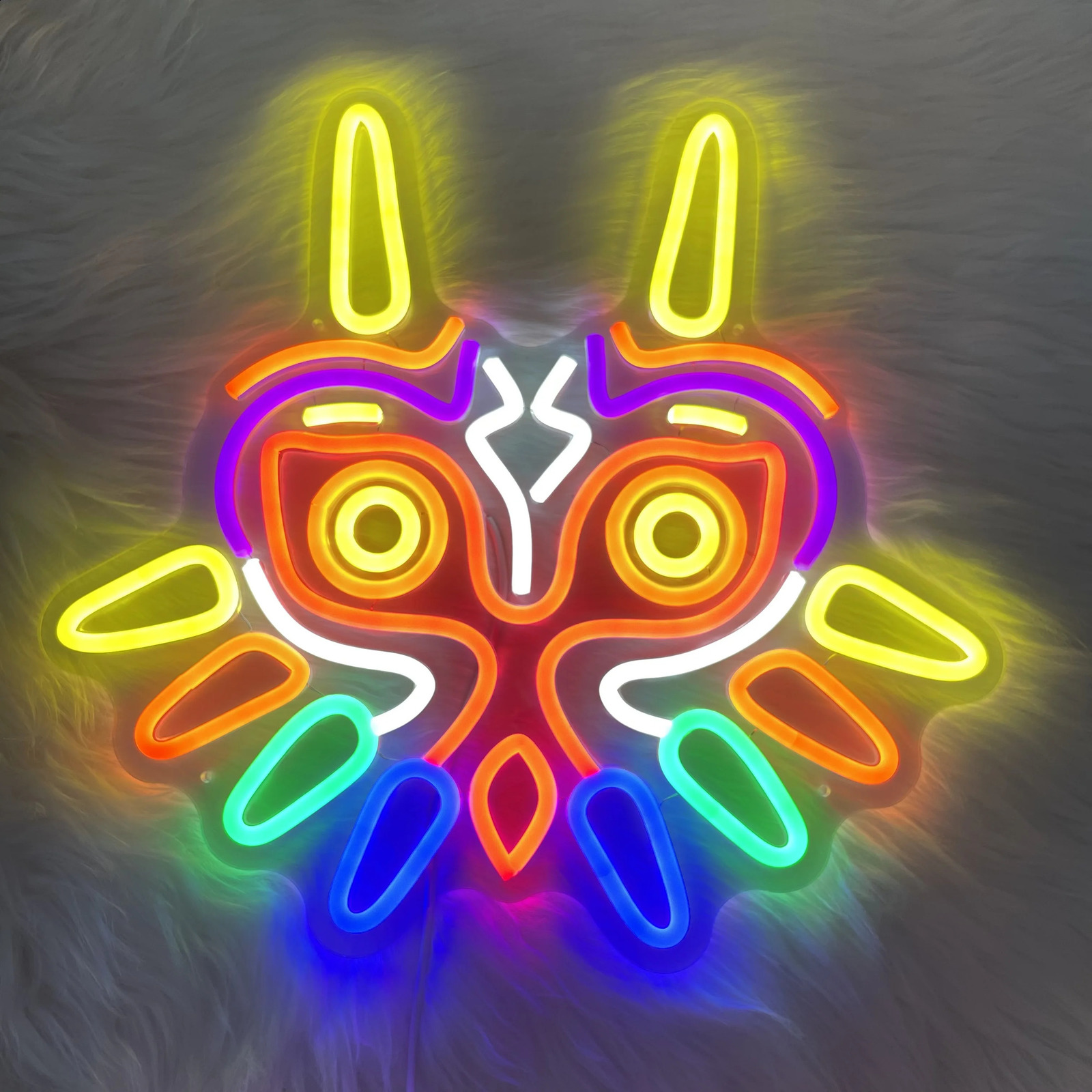 Mask Neon Sign Club LED Wall Decor Custom Light Up Eesthetics Night Lamp för sovrumsutrymme barn baby ledande lampor hem 240119