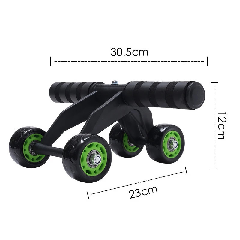 4 Wheeled Abdominal Wheel Nonslip Arm Waist Exercise Core Workout Muscles Training Body Building Fitness Equipment 240127