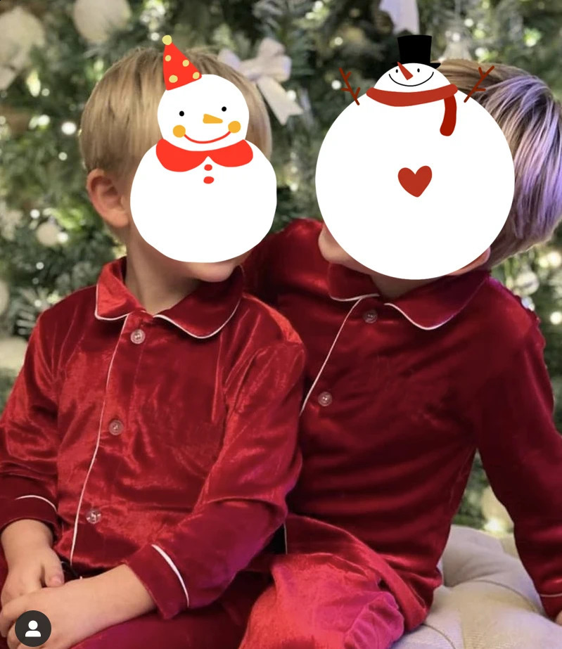 Großhandel Baby Kinder Jungen und Mädchen Geschwister Pyjamas Familie passende Pyjamas Kinder rot Weihnachten Samt PJS 240118