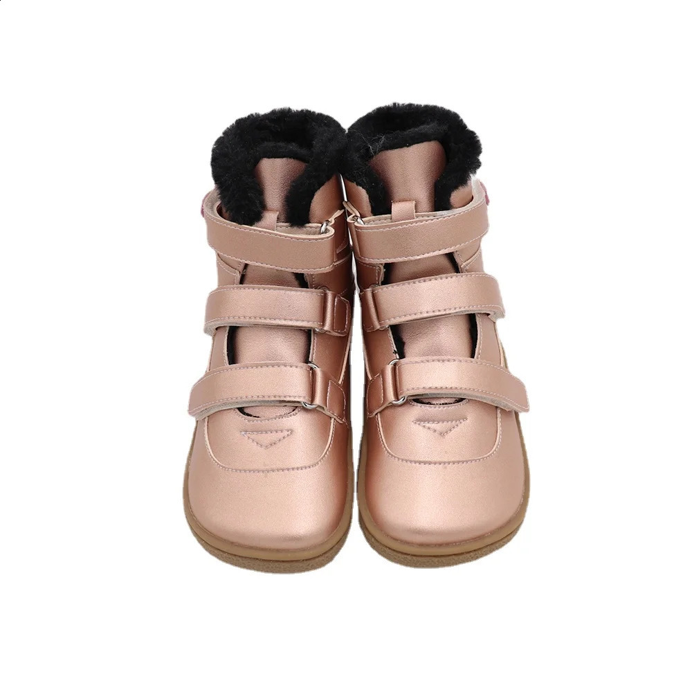 TipsieToes Top Brand a piedi nudi in vera pelle bambini bambina ragazzo scarpe bambini stivali da neve invernali di moda 240122