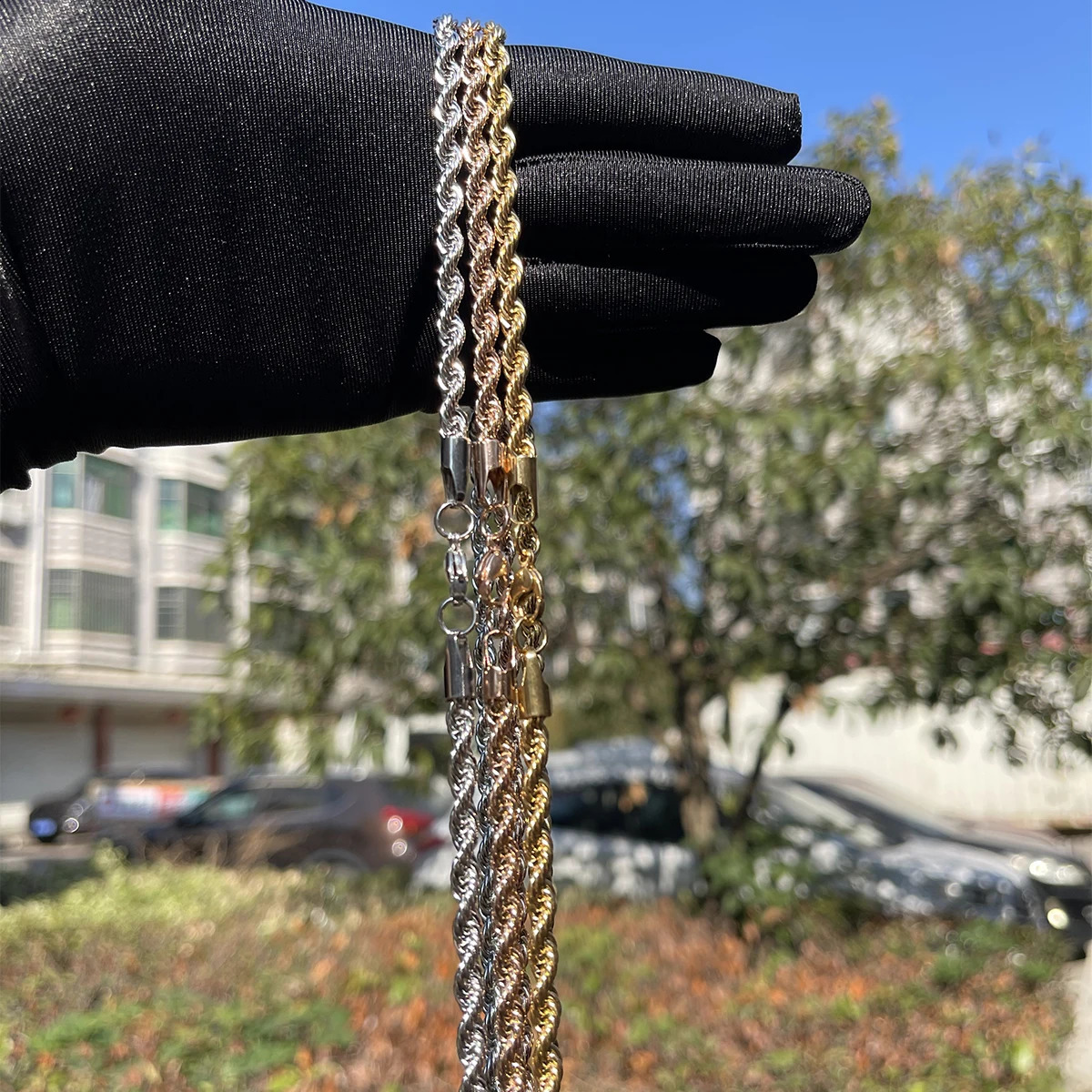 Lettre de bulle 5 mm chaîne de corde matériau en acier inoxydable