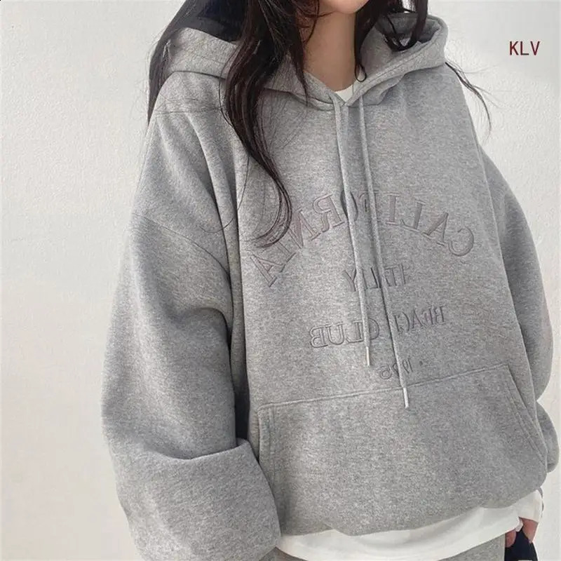 Womens Oversized Hoodies Sweatshirts Effen Kleur Capuchon Trui Tops Truien Casual Losse Herfst Mode Outfits Kleding 240119