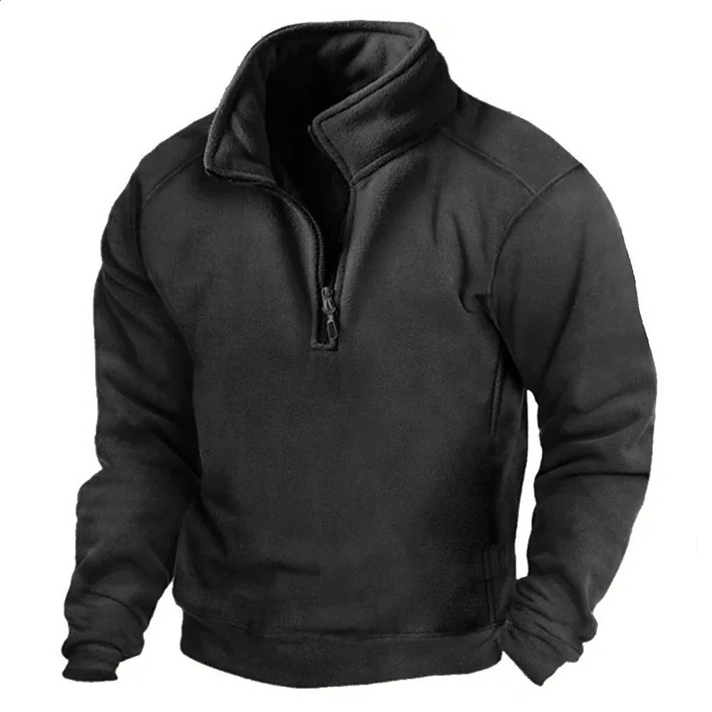 Polar Fleece Military Tactical Hoodie Windproof Hiking Jackets Sweater Hood Mens Hooded Thickened Outdoor Sports Warm 240123