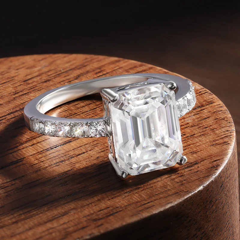 KNOBSPIN 4ct bague émeraude s925 argent Sterling luxe laboratoire diamant or blanc alliance bagues de fiançailles pour les femmes 240130