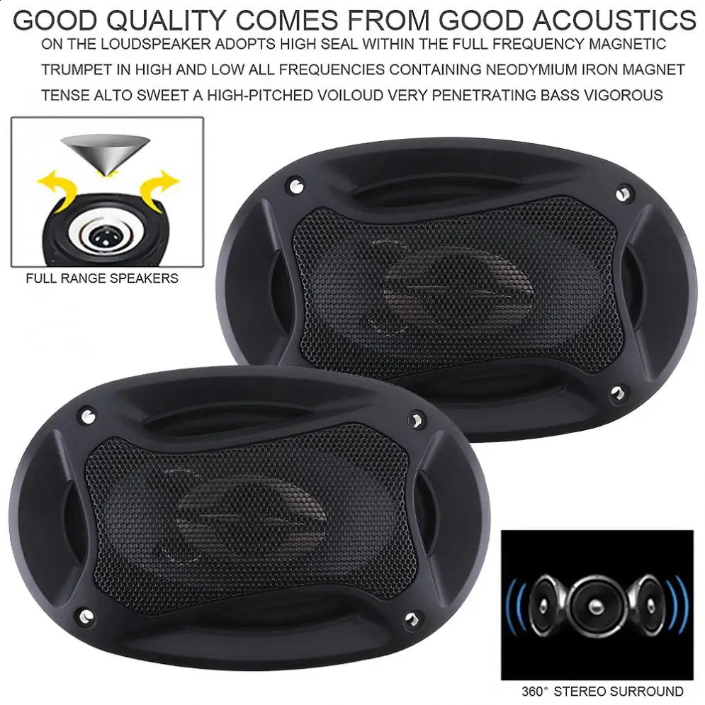 2 pièces pouces 280W voiture HiFi Coaxial Ser véhicule porte Auto Audio musique stéréo gamme complète fréquence Sers 240126