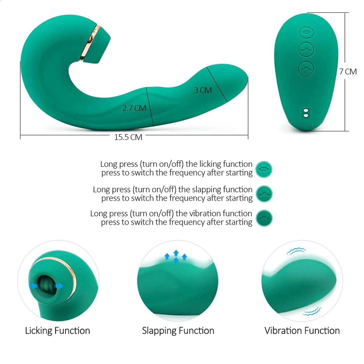 HESEKS 3 in 1 Aspirazione del clitoride Leccata 10 Vibrazioni Sesso orale Clitoride Stimolatore del clitoride Giocattoli sessuali la masturbazione della donna 240129