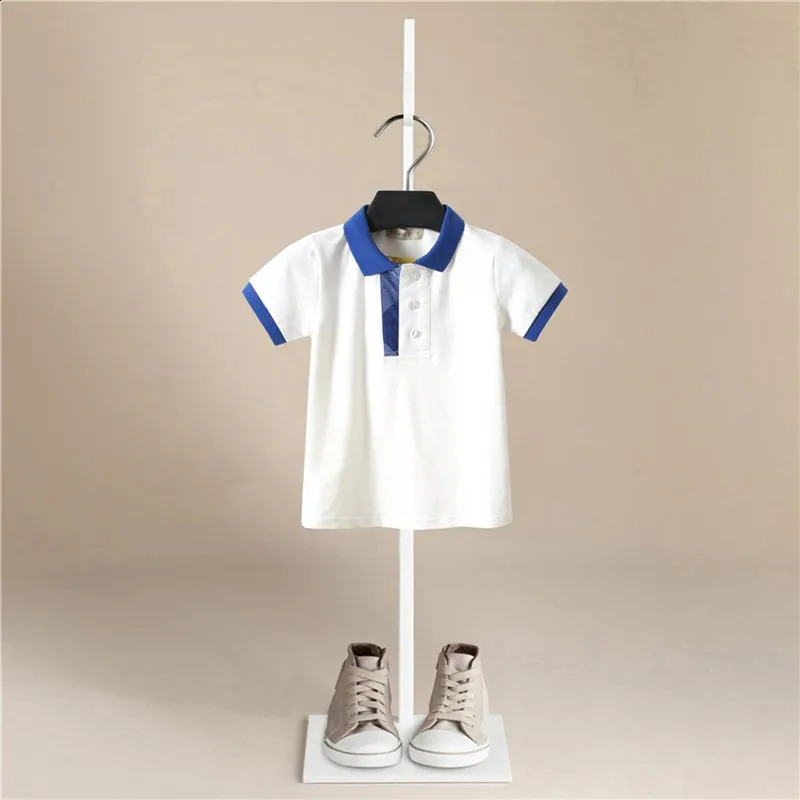 Polo d'été pour bébés garçons de 12 mois à 9 ans, vêtements à revers rayés à manches courtes pour filles, hauts en coton respirant pour enfants, vêtements d'extérieur 240131