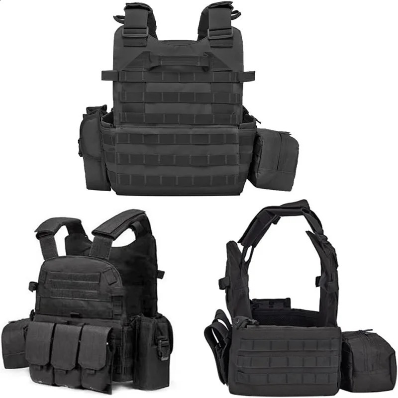 6094 Tactical Vest Camouflage Plate Vest Nylon Molle Webed Gear Body Armor Hunting Combat Camo Military Army Vest 240125