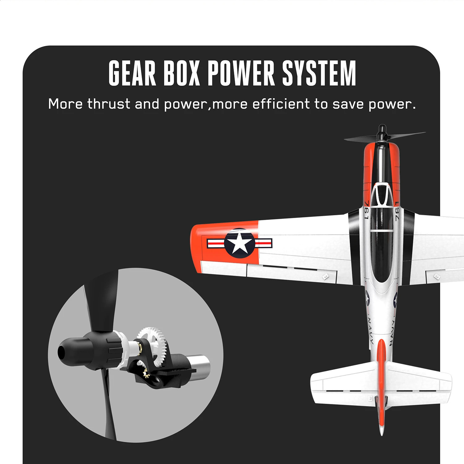 Volantex 7619 24G 6-assige schuimvliegtuigen T28 RC vliegtuigzweefvliegtuig EPP 4CH Warbird met Xpilot-stabilisator Onekey Aerobatic RTF 240131