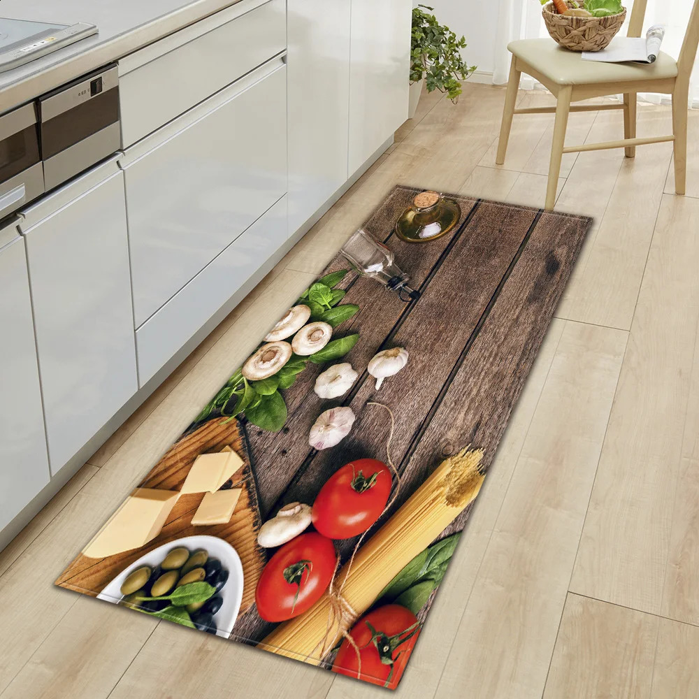 Modern Kitchen Mat Home Entrance Doormat Hallway Bedroom Living Room Decoration Floor Carpet Balcony Bathroom Anti-Slip Long Rug 240122