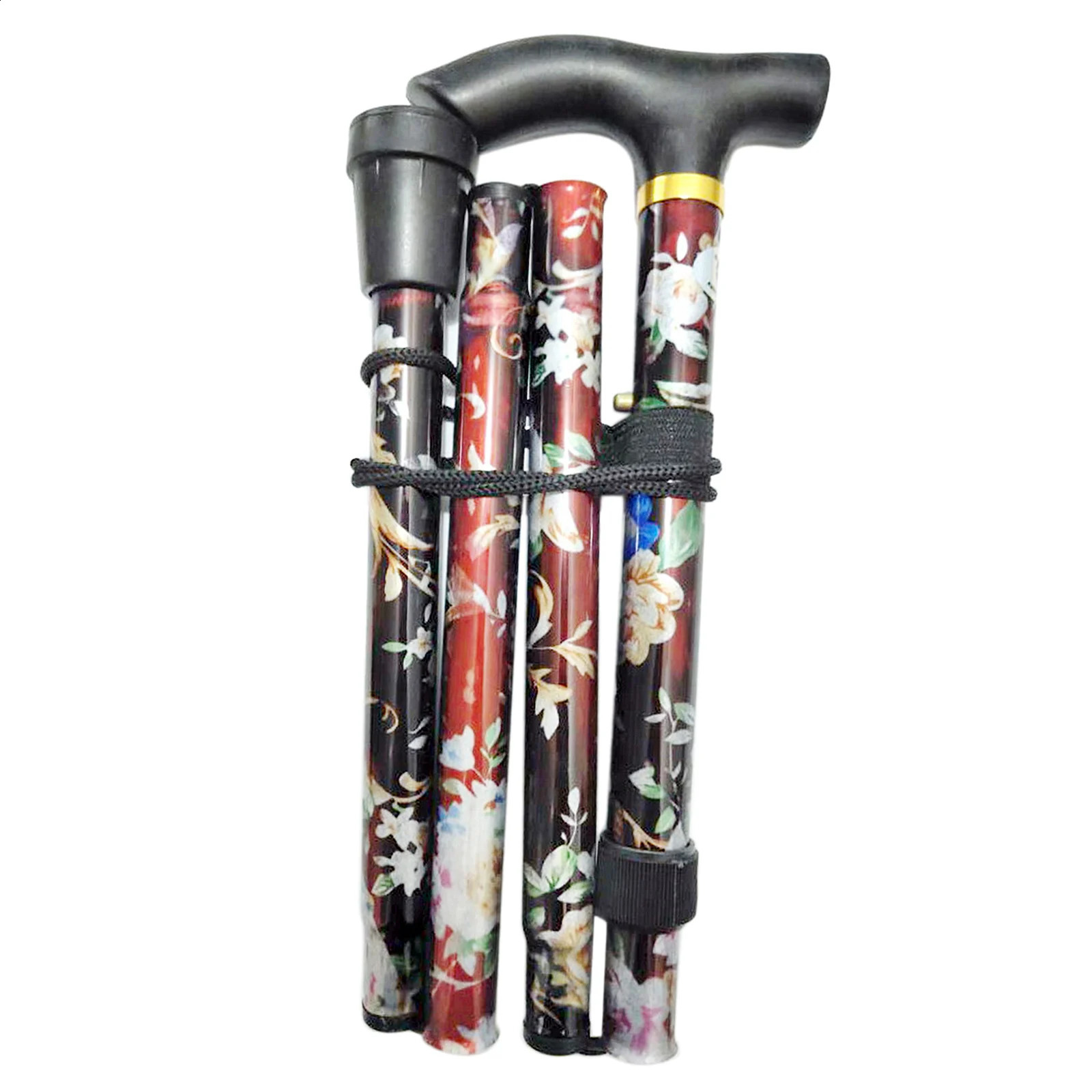 Multifunction Walking Stick Trekking Poles Telescopic Fold Crutches Hiking Crutch Elderly Metal Cane Outdoor 240127