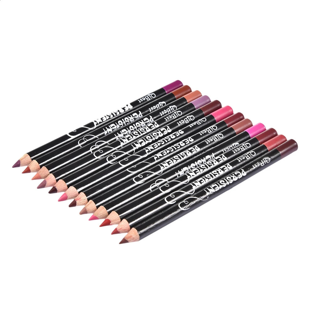 Set Waterproof Lip Liner Pencil Brand Professional Långvarig fuktgivande lipliner Läppar Makeup Tools for Women 240123