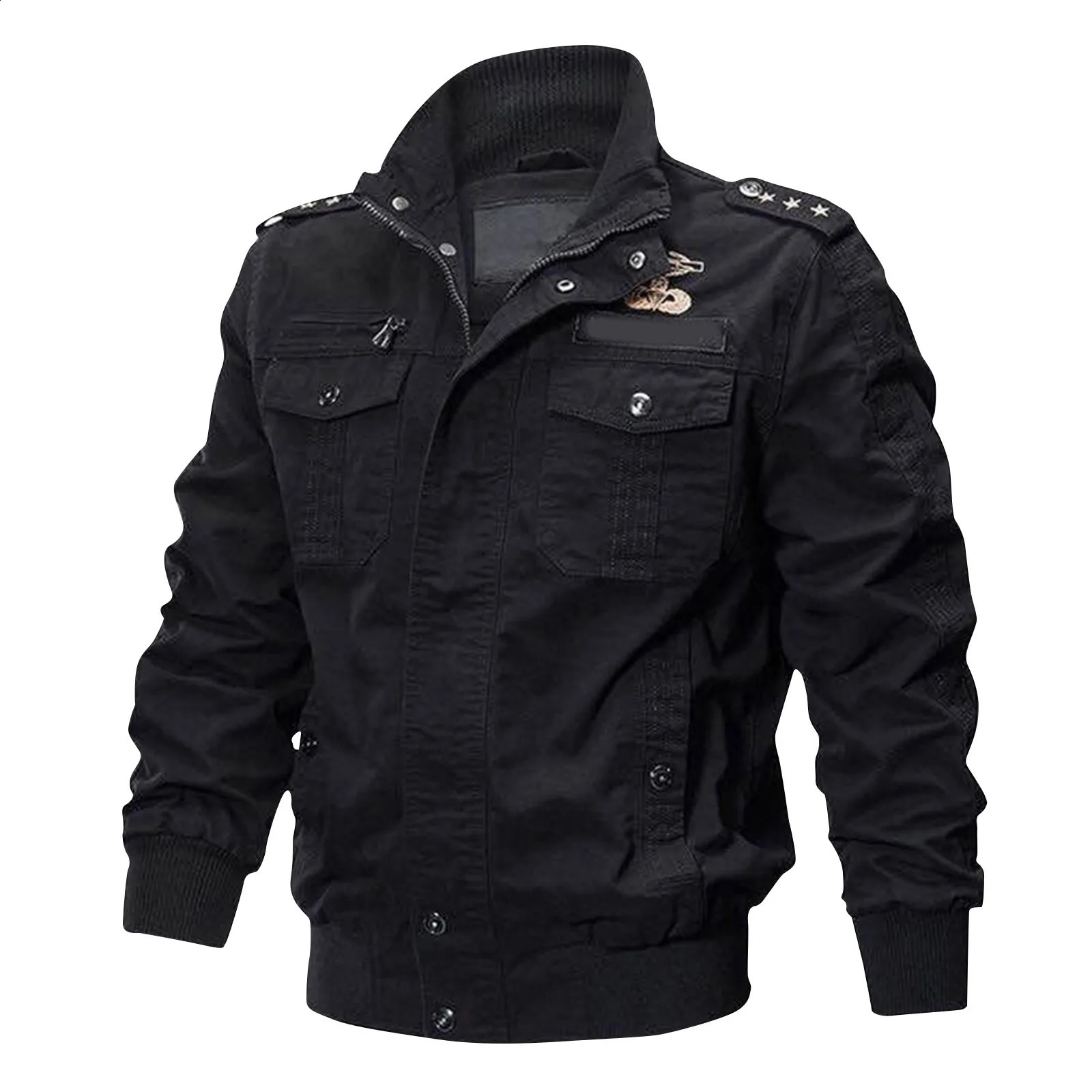 MenS Special Forces Jacket MenS Solid Color Fashion Jacket Denim Coat Outwears Windbreaker Coat Jacket Motorcycle Coat 240202