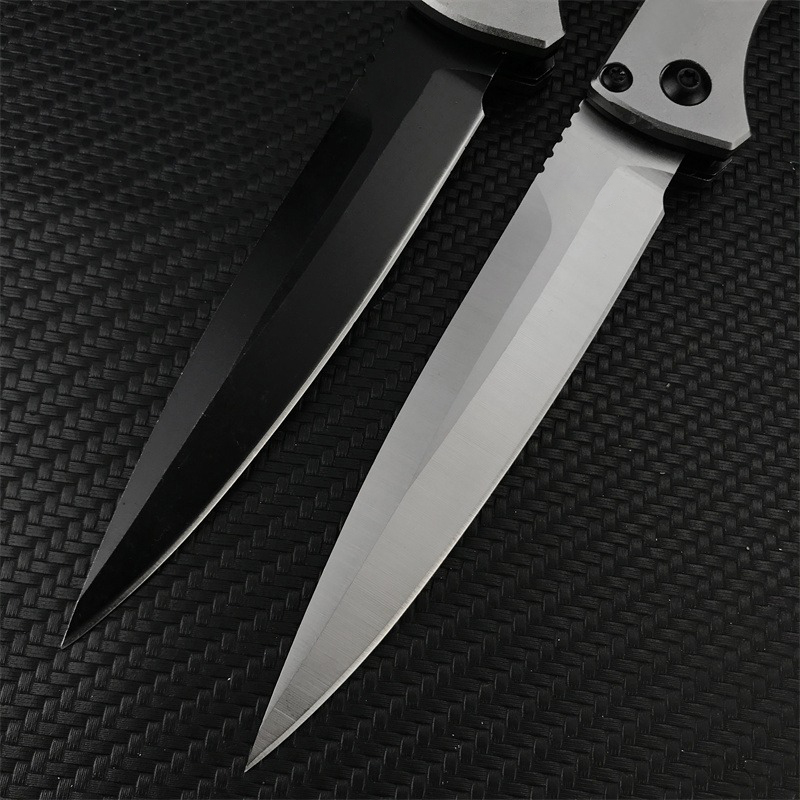 Higher Quality BM 4170BK Fact AUTO Folding Knife S90V DLC Spear Point Blade Aluminum Handles with Carbon Fiber Inlays Easy To Carry Outdoor Hunting Pocket Knife