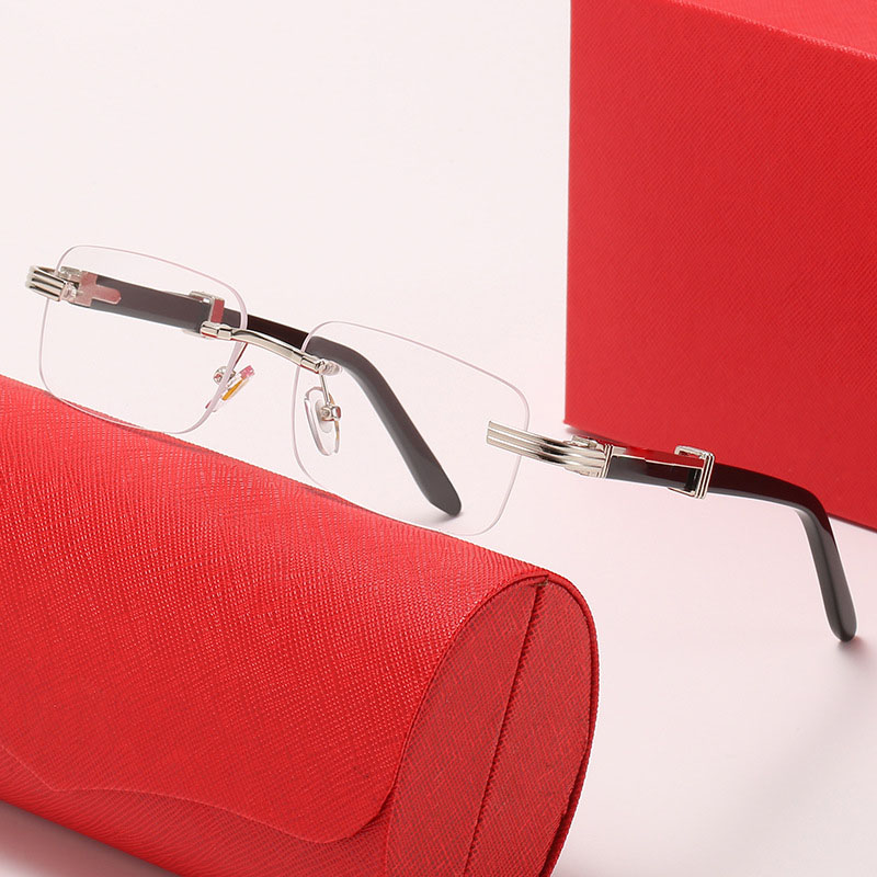 여자 프레임리스 스퀘어 디자이너 선글라스 남성 야외 운전 스포츠 안경 세련된 렌즈 맞춤형 선글라스