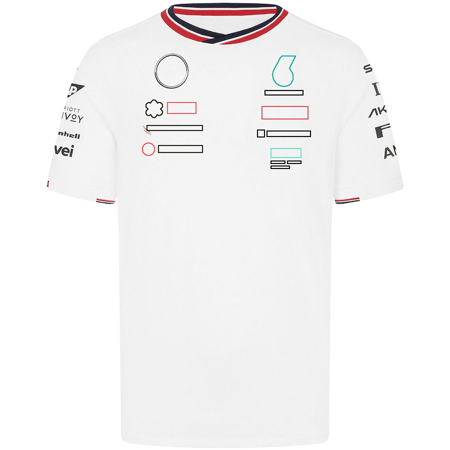 F1T-shirt racing suit team edition 2024 racing suit short-sleeved T-shirt factory team edition team working T-shirt round neck short-sleeved customized model