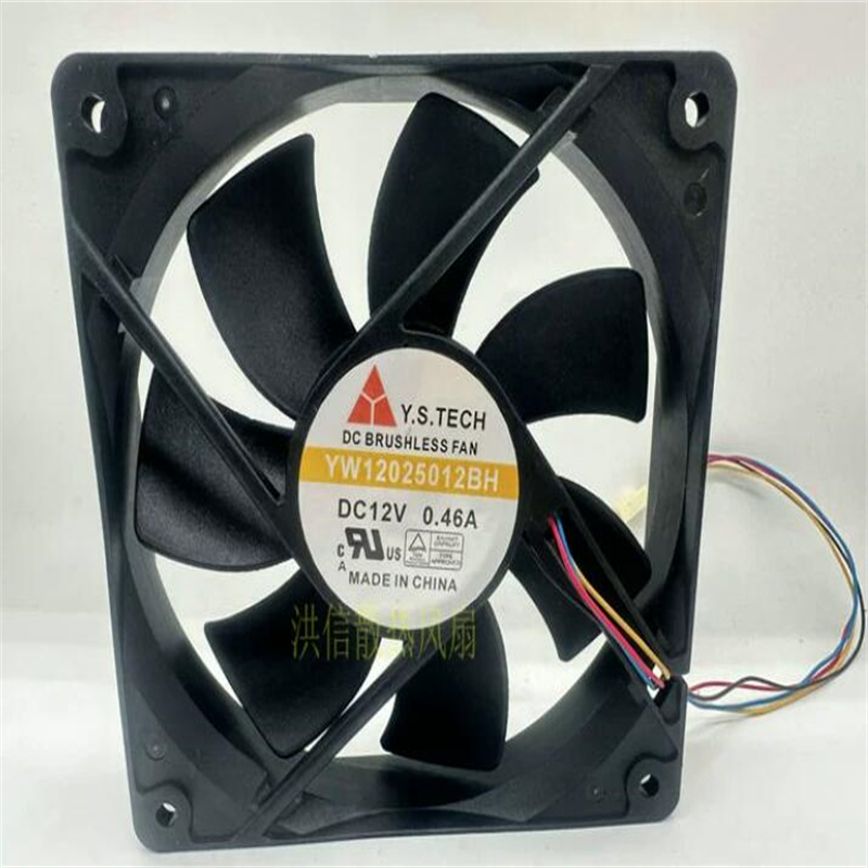 12025 YW1225012BH 12V0.46A 12cm 4 telli PWM Sıcaklık Kontrollü Soğutma Fanı