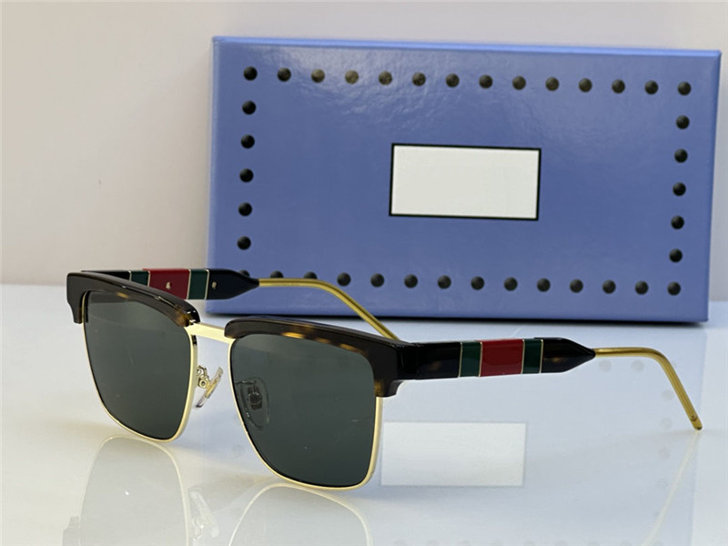 تصميم أزياء جديد نظارة شمسية للقطط 0605O أسيتات وإطار معدني بسيط وأنيق متعدد الاستخدامات UV400 حماية العين