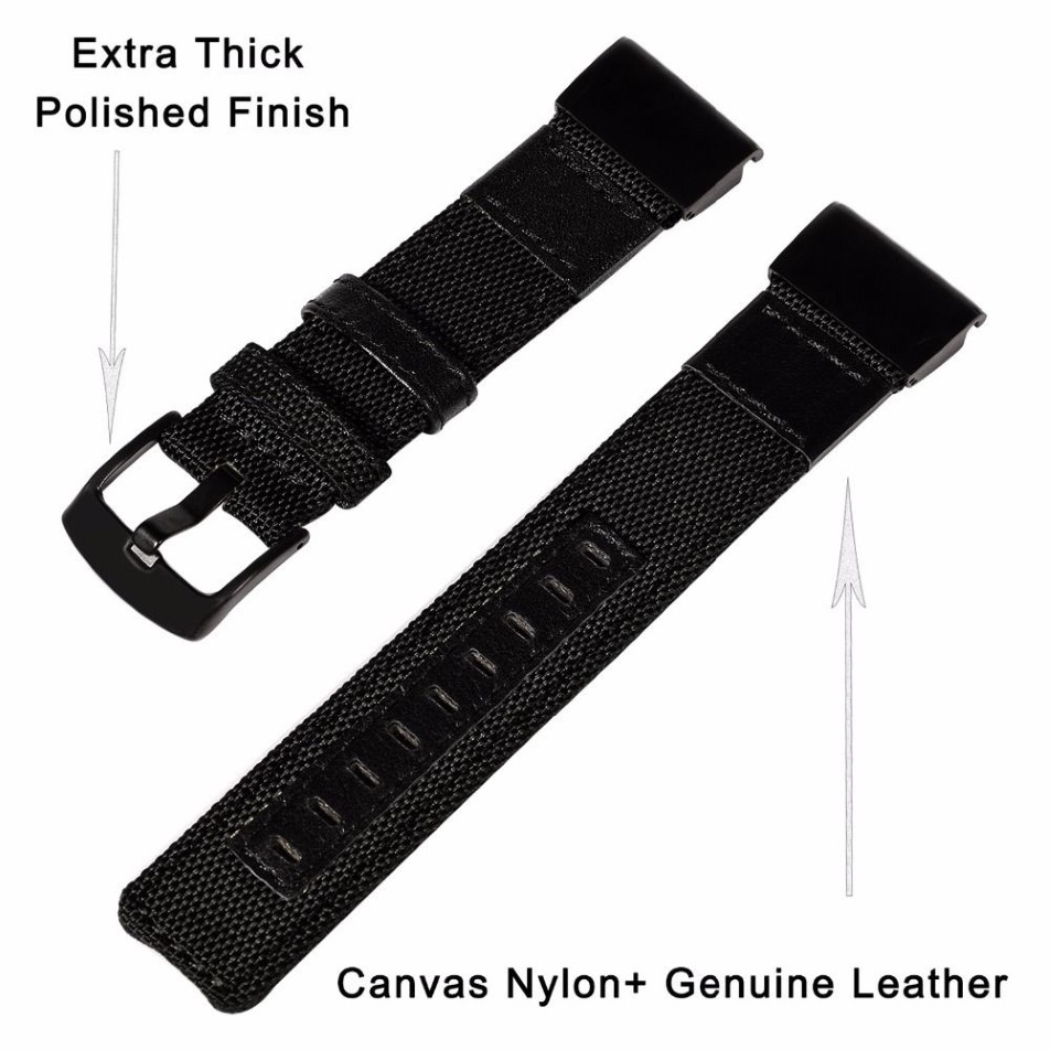 Bracelet de montre en cuir et Nylon véritable, 26mm, pour Garmin Fenix 5x3 3hr, ajustement rapide et facile, fermoir en acier inoxydable, bracelet de poignet Y298I