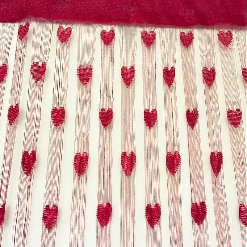 Curtain Line Heart Decor Heart Pattern Voile Curtain for Living Room Bedroom Door Window Curtain String Tassel Door Divider String Decor