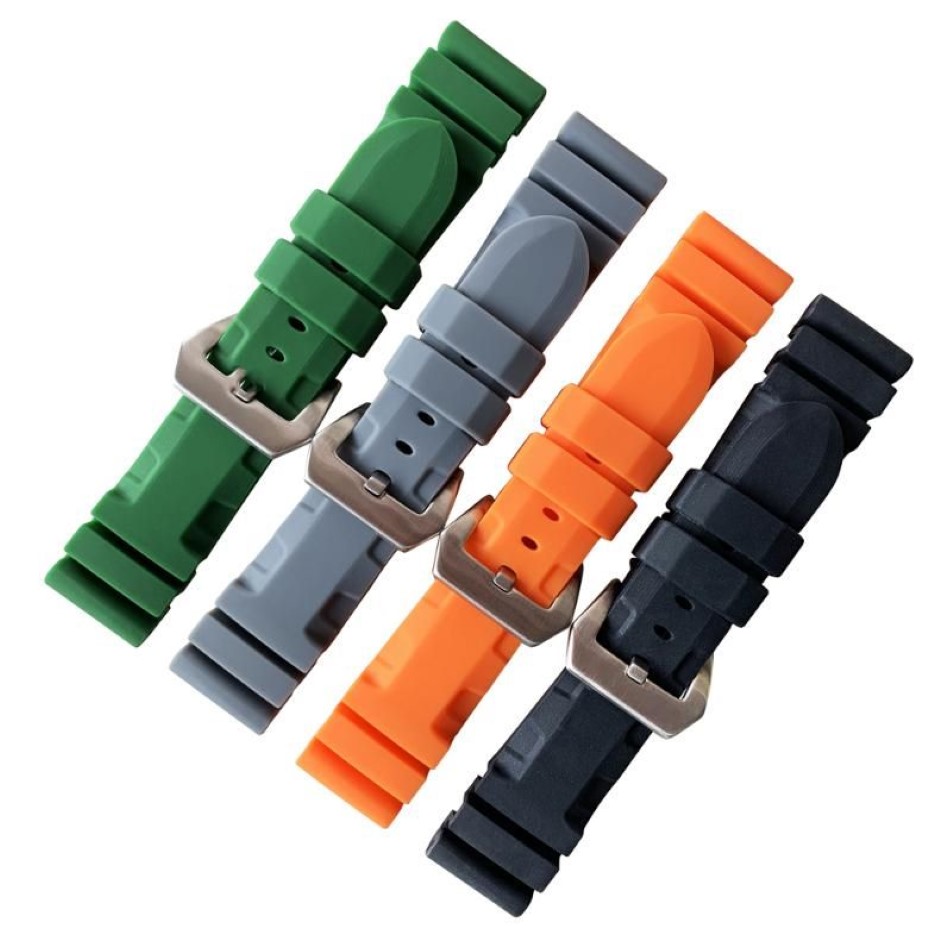 Cinturini orologi cinturino in caucciù stile sportivo 24MM cinturini antipolvere e impermeabili Pam Band Tool2883