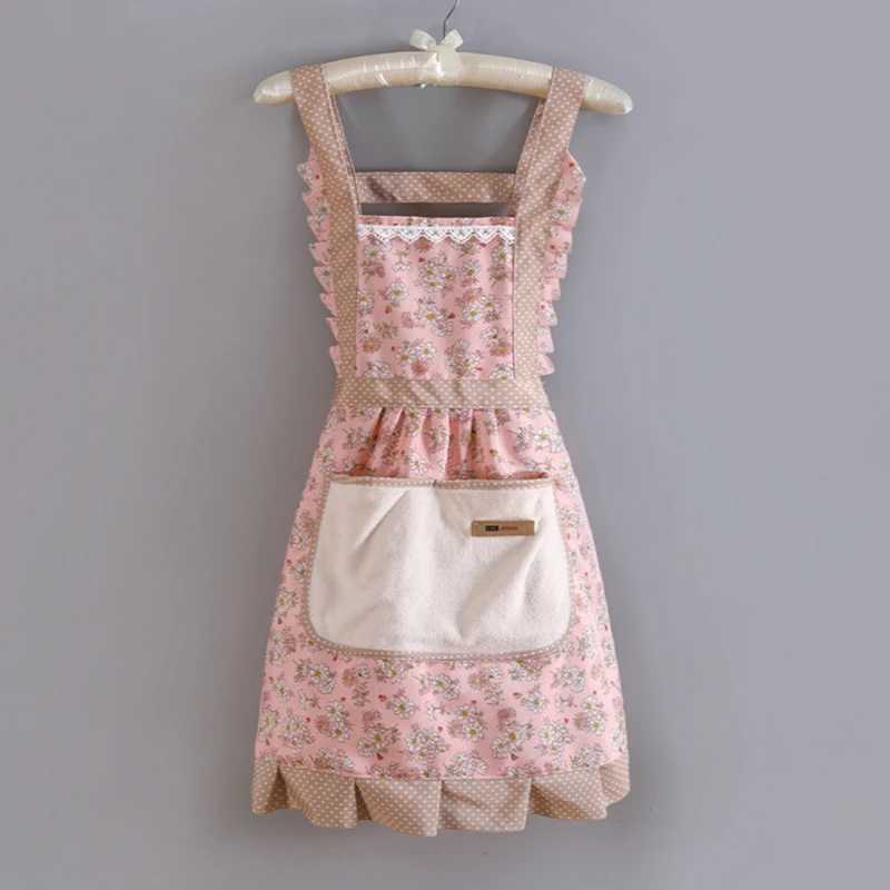 Aprons Cotton Canvas Floral Style Home Kitchen Fashion Apron Cooking Female Male Adult Waist Thin Breathable Male Work