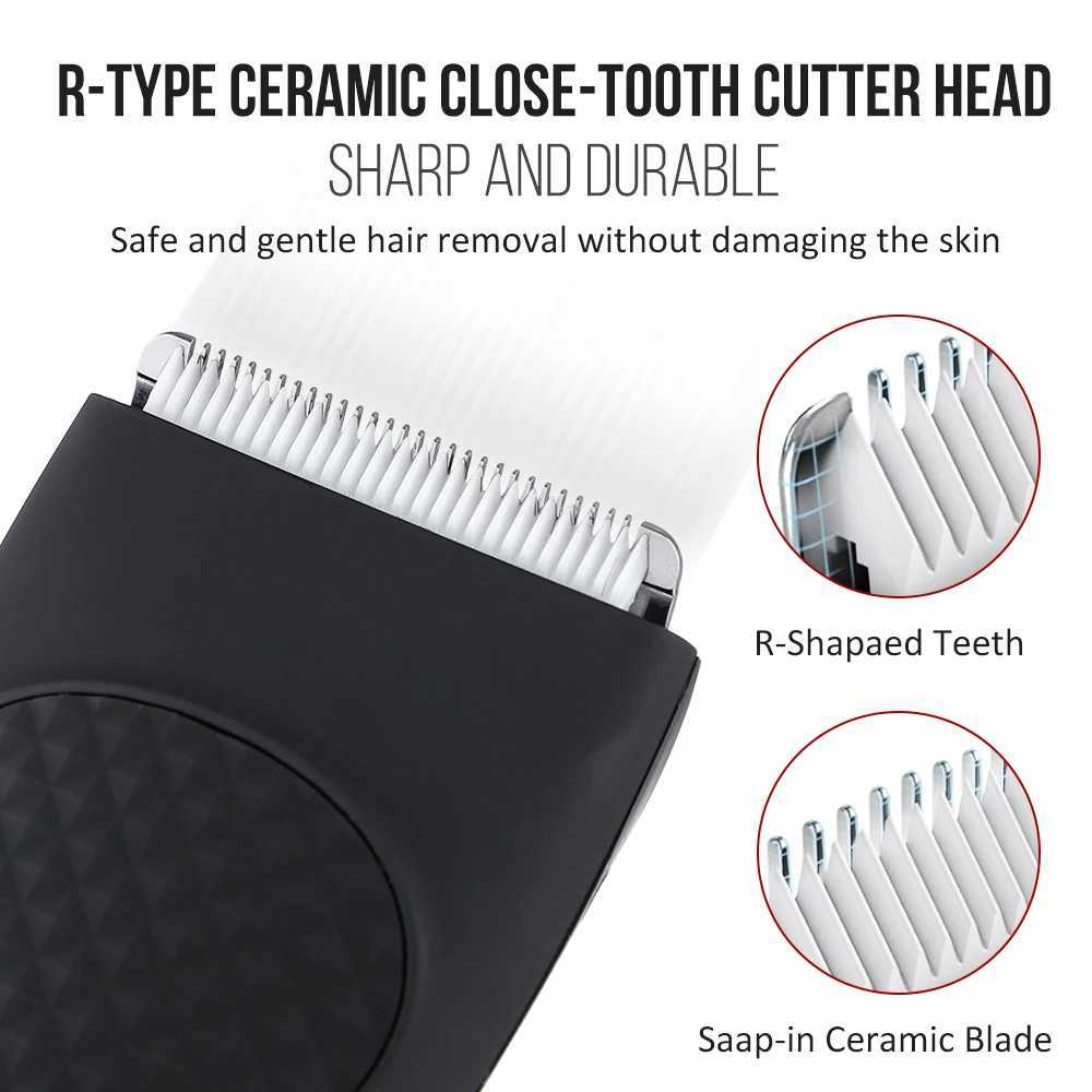 Aparador de cabelo do epilatador para áreas íntimas zonas de áreas íntimas Places Epilador Máquina de barbear de barbear elétrica para homem Corte de remoção de cabelo de barba D240424