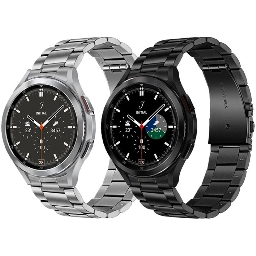 Extrémité incurvée en acier inoxydable sans écart bande métallique pour Samsung Galaxy Watch 4 Classic 46mm 42mm 44mm 40mm Bracelet de remplacement 2202651