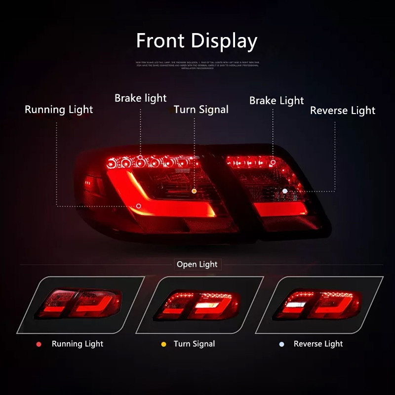 Bakre broms omvänd bakljus för Toyota Camry Led Taillight 2009-2014 Turn Signal Lamp Car Accessories