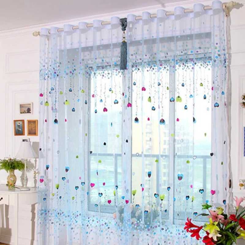 Rideau rideaux élégants Tulle ballon volant rideaux écran gaze tissu rideaux balcon Tulle rideaux décor à la maison