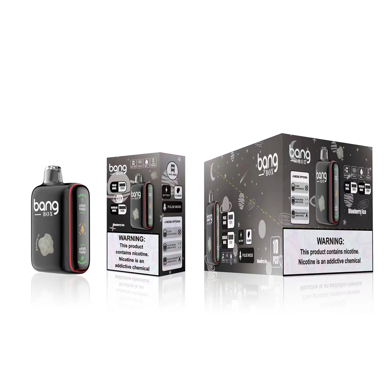 Original Bang Box Puff 9000 18000 Einweg-Vape-Box-Kit Dual-Modus 18K 9K Puffs wiederaufladbare Mesh-Coil-E-Zigaretten 0% 2% 3% 5% Vaper 12 Geschmacksrichtungen Bang King 9k bis 18k