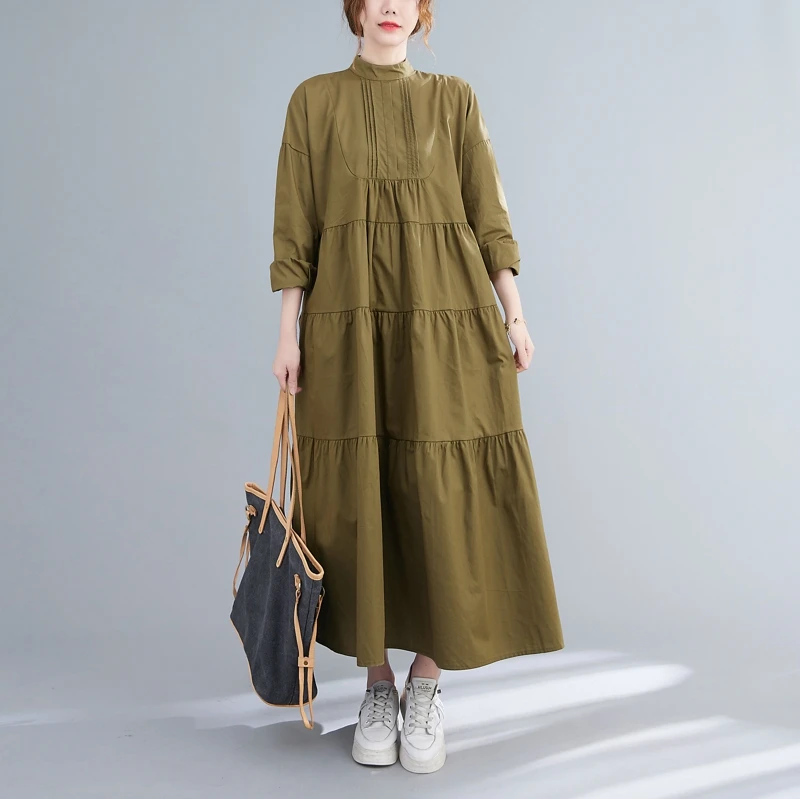 Dresses 2021 New Brand Spring Autumn Maternity Dress Woman Casual ALine Large Size Dresses Pregnant Woman Clothing MD03380