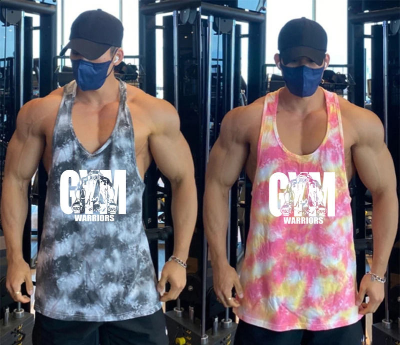 Summer Camouflage Mens Muscle Vest Y Back Gym Clothing Bodybuilding Fitness Tank Top Sleeveless Shirt Workout Stringer Singlets 240219