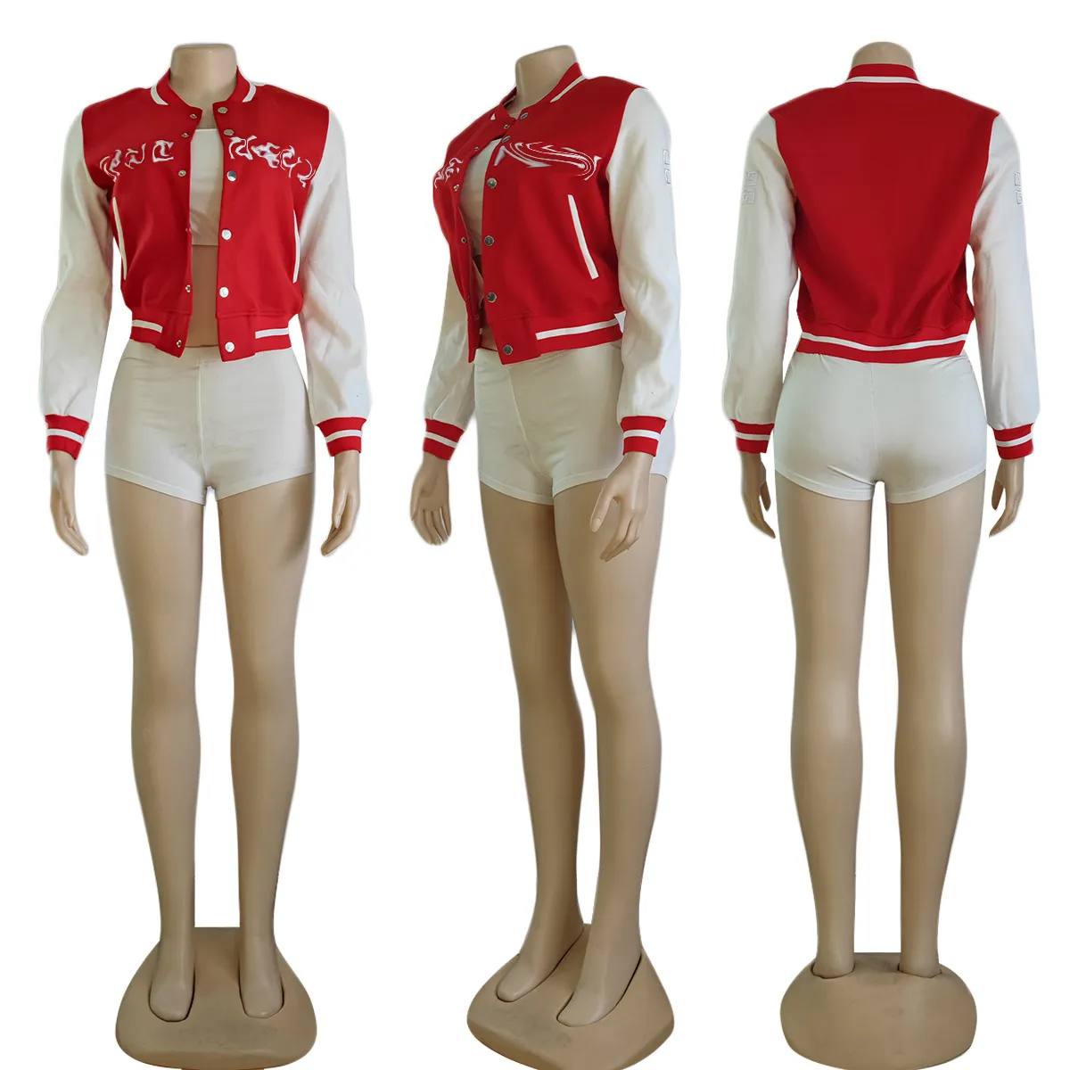 Damenjacke, Mantel, lässig, bestickt, Aviator-Designer, rote Jacke, schmale Jacke, kostenloser Versand
