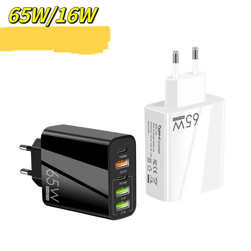 65W PD 3.1 Portable Travel US UK EU Chargers Adapters For Iphone Charger Fast Charging Adapter